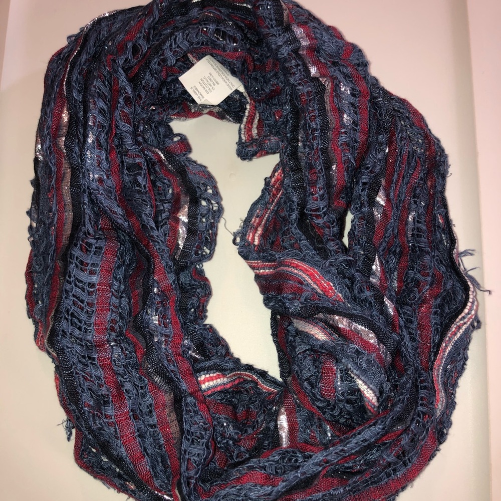 Red, Blue, and Silver Infinity Scarf